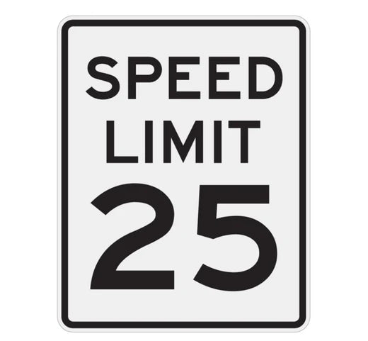 Speed limit 25 sign