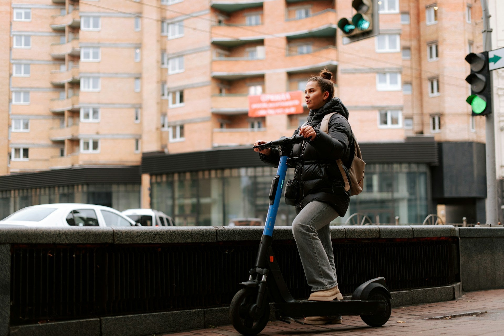 electric scooter in winter