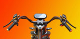Harley Chopper electric motorbike Handle bar  from rider's viewpoint