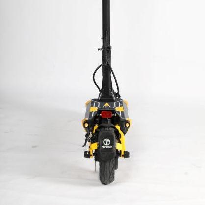 back view of the blade mini electric scooter in yellow