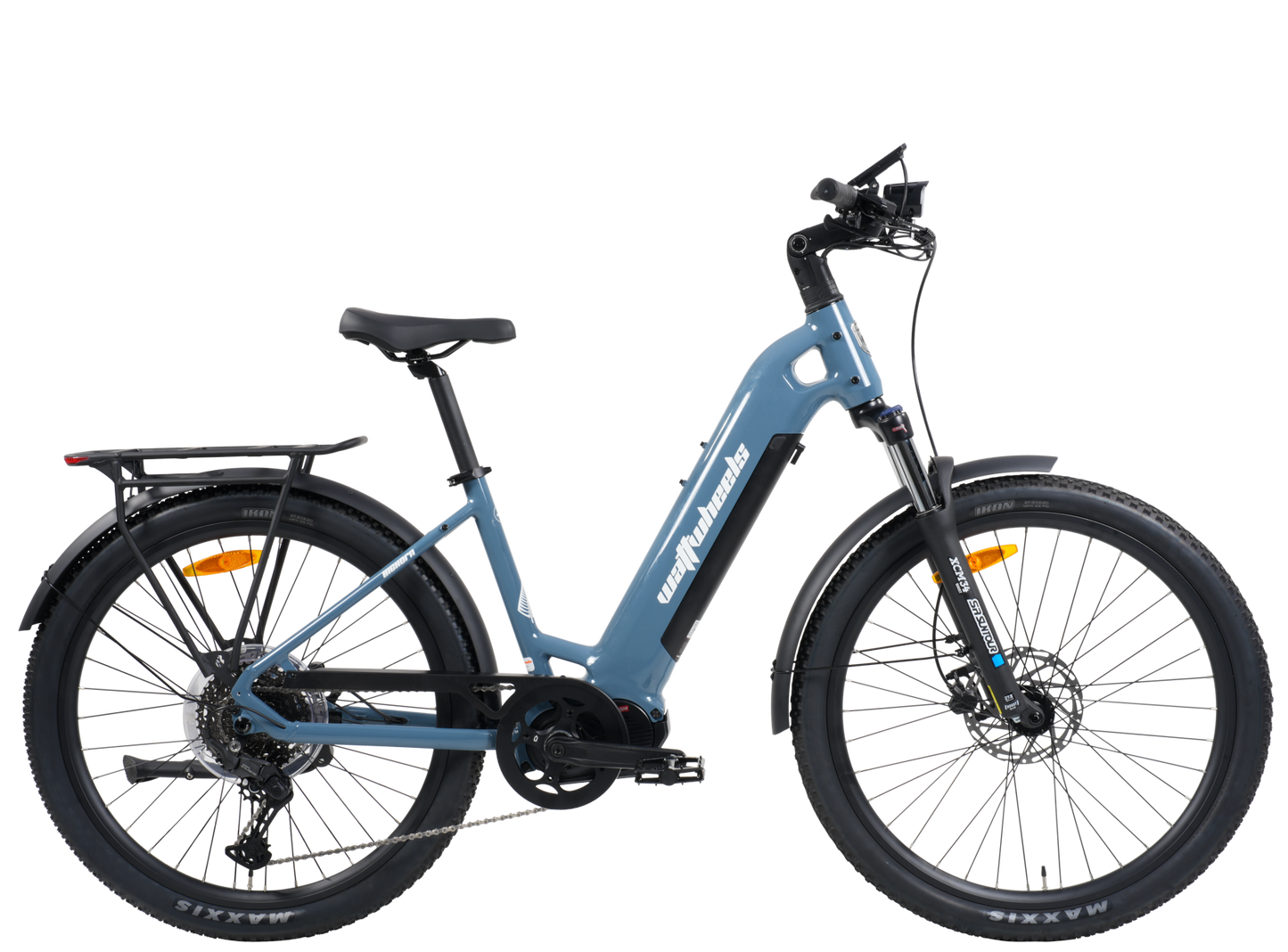 Wattwheels Bighorn LS V5 electric bike in Misty Blue, low step frame