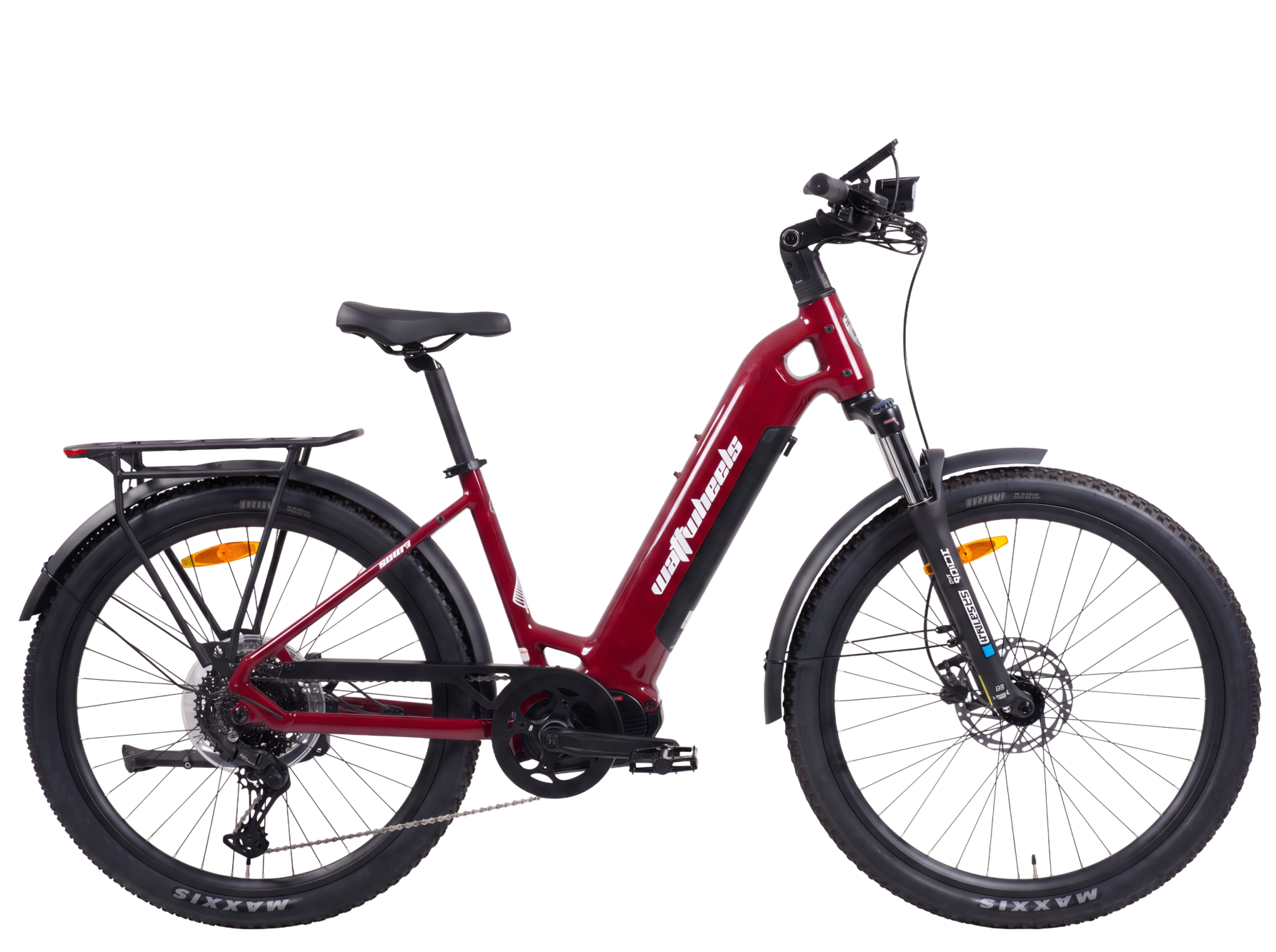 Wattwheels Bighorn LS V5 electric bike in Moroccan Red, low step frame