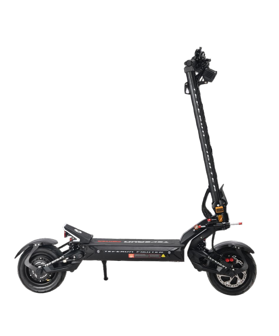 Teverun Fighter 11 Black electric scooter on a white background