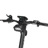 Close-up of a Teverun Fighter 11  handlebar with controls on a clear background