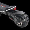 Close-up of a Teverun fighter Mini  electric scooter with visible branding on a white background