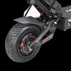 Close-up of aTeverun fighter Mini  electric scooter wheel and frame on a white background