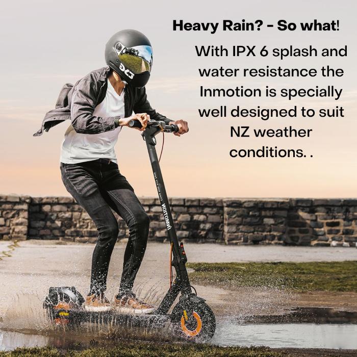 IPX splash resistant e scooter. Best E scooter for NZ weather