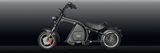 Harley Chopper electric motorbike in black