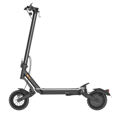 Black electric scooter on a white background