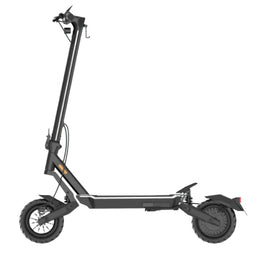 Black electric scooter on a white background