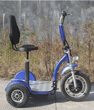 Zappy E trike with Golf caddy