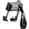 A black metal motorcycle phone mount with a clamp design, featuring the 'EasyDo' brand name on the side, shown against a plain white background.
