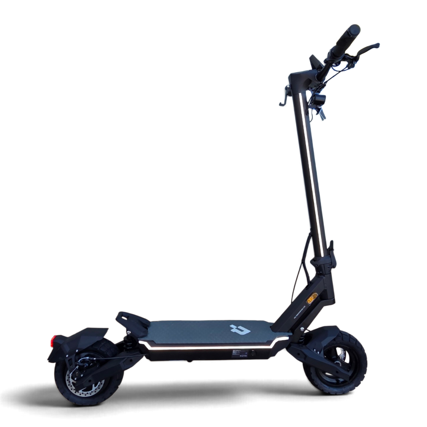 Electric Scooter Shop Punk Roamer black single motor electric scooter with coil suspension and safety lighting