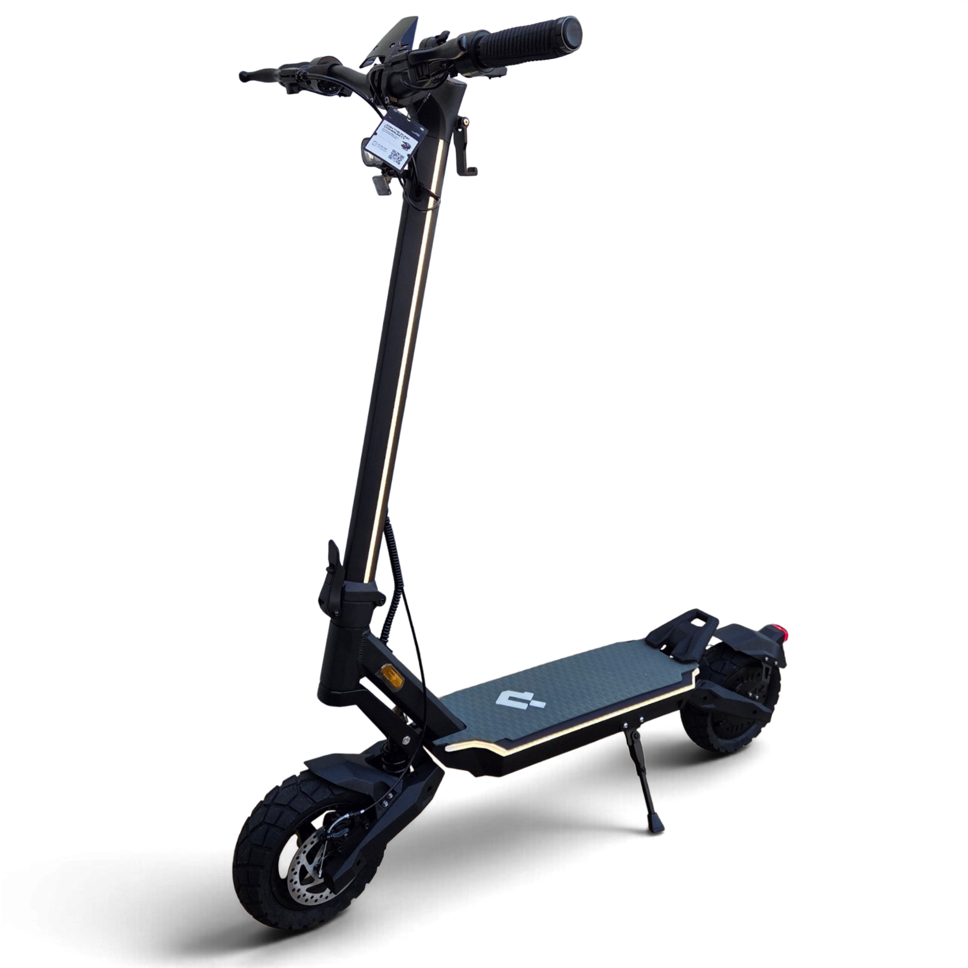 Electric Scooter Shop Punk Roamer black single motor electric scooter with LED lighting and coil suspension