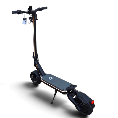 Electric Scooter Shop Punk Roamer black single motor electric scooter with LED lighting and coil suspension