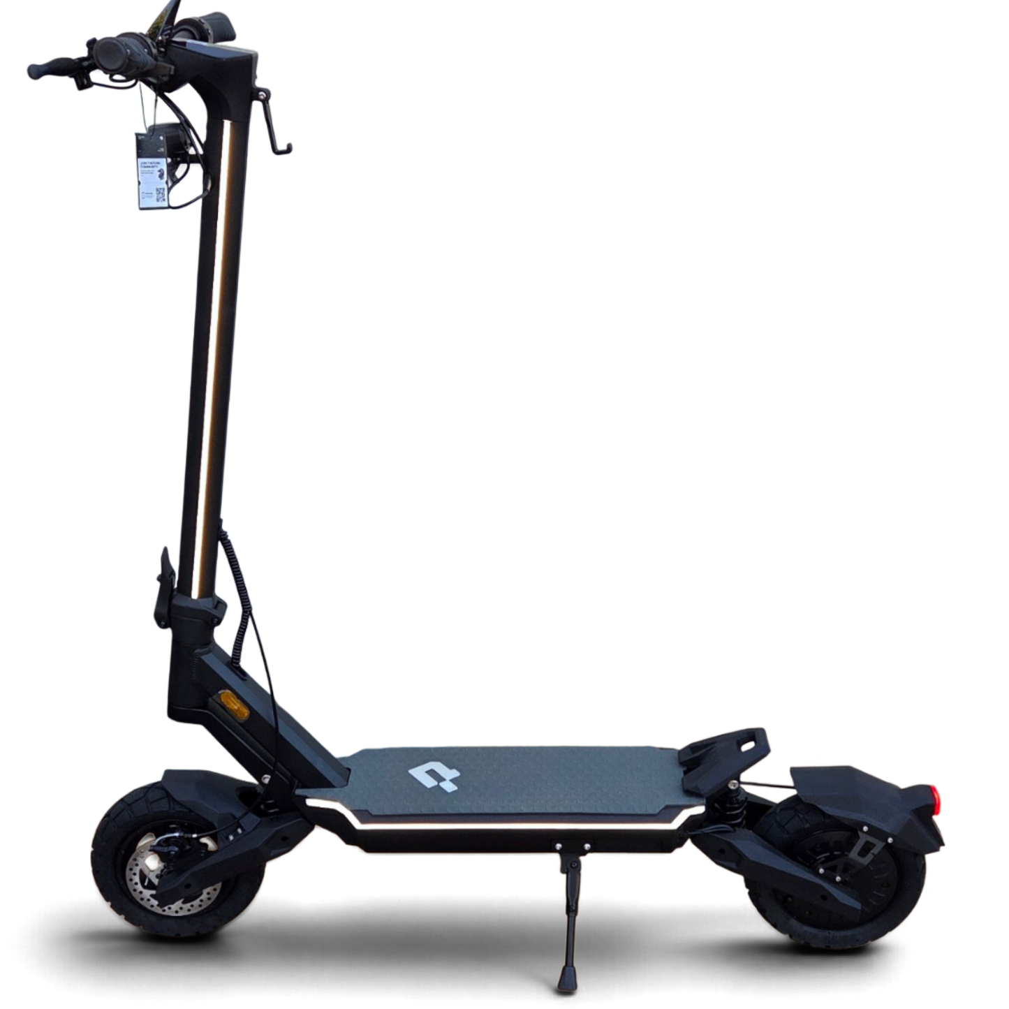 Electric Scooter Shop Punk Roamer black single motor electric scooter with coil suspension and LED lighting