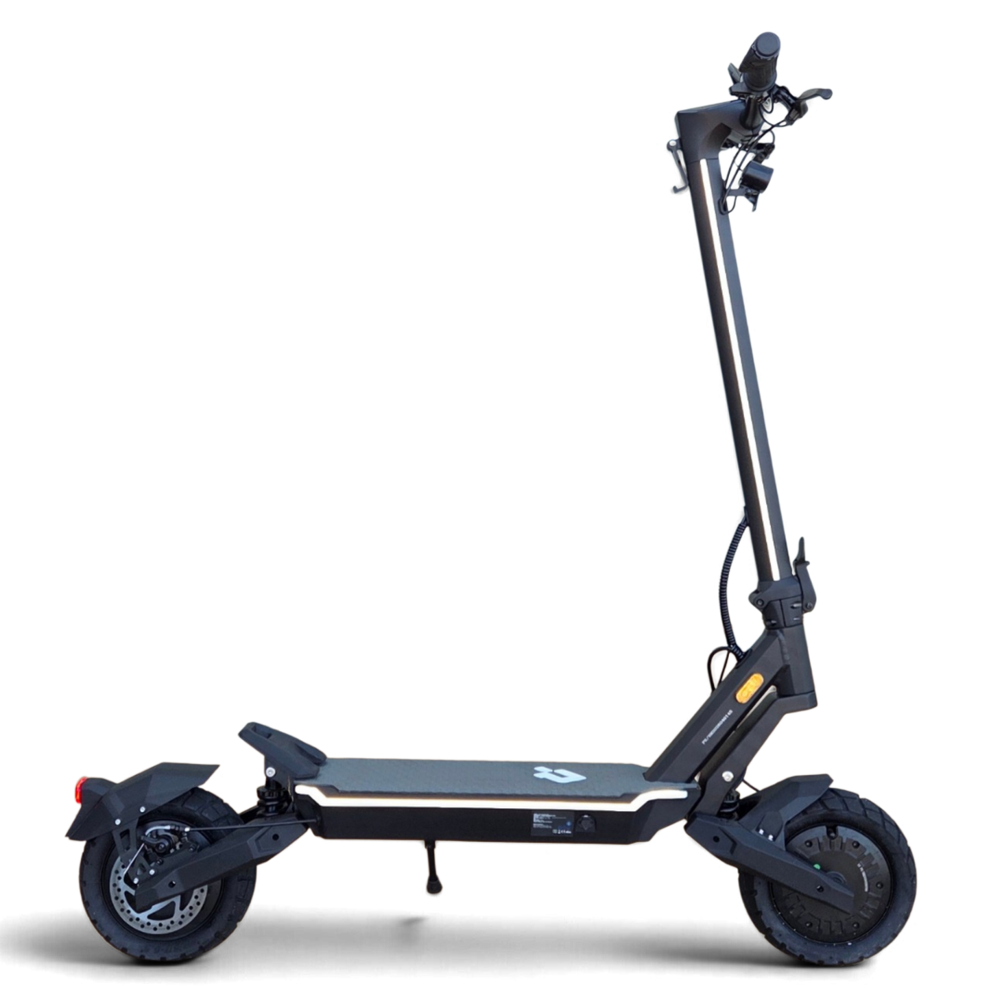 Electric Scooter Shop Punk Roamer Pro dual motor electric scooter in black with coil suspension and safety lighting