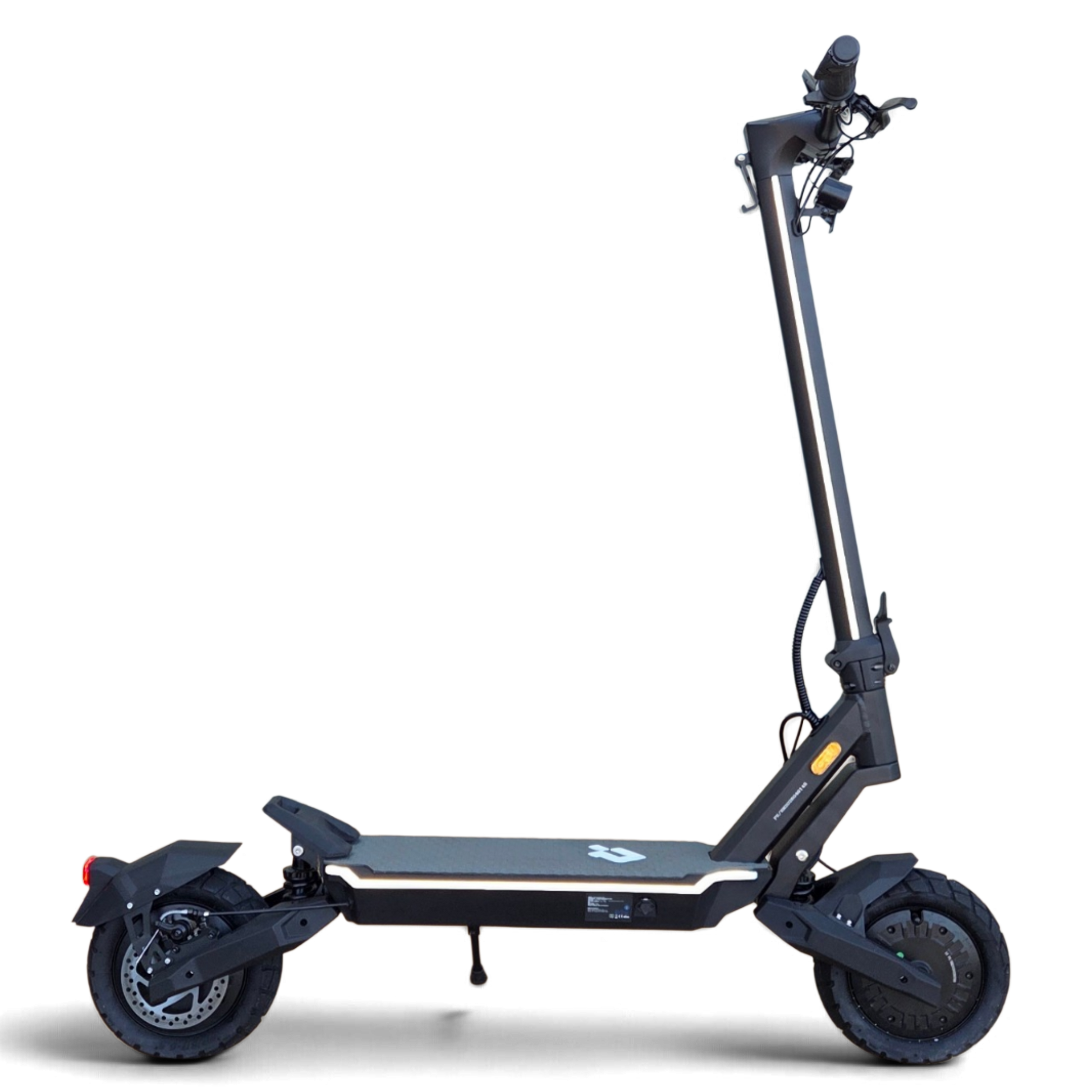 Electric Scooter Shop Punk Roamer Pro dual motor electric scooter in black with coil suspension and safety lighting
