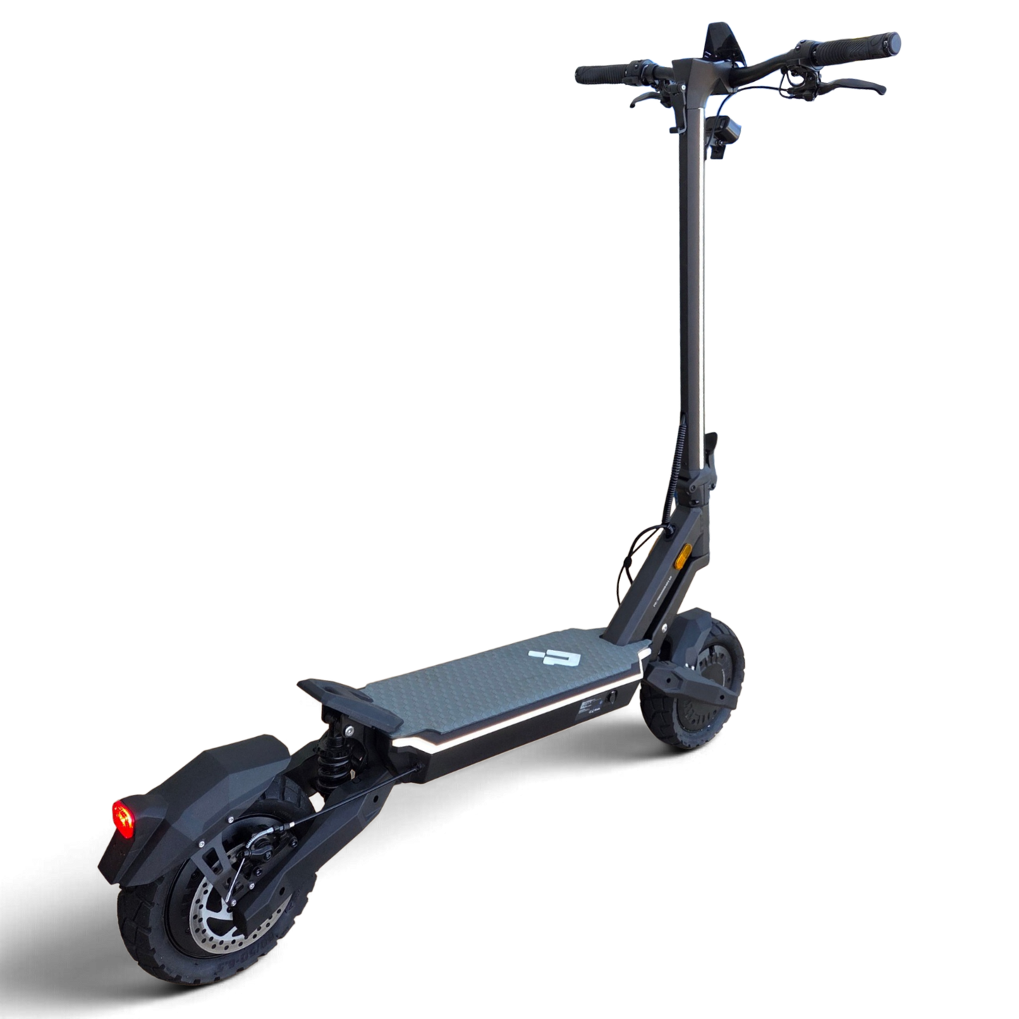 Electric Scooter Shop Punk Roamer Pro dual motor electric scooter in black with coil suspension and rear brake light