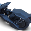 Electric Scooter Shop Punk Roamer Pro rear wheel showing coil suspension, black mudguard, and durable tyre tread.