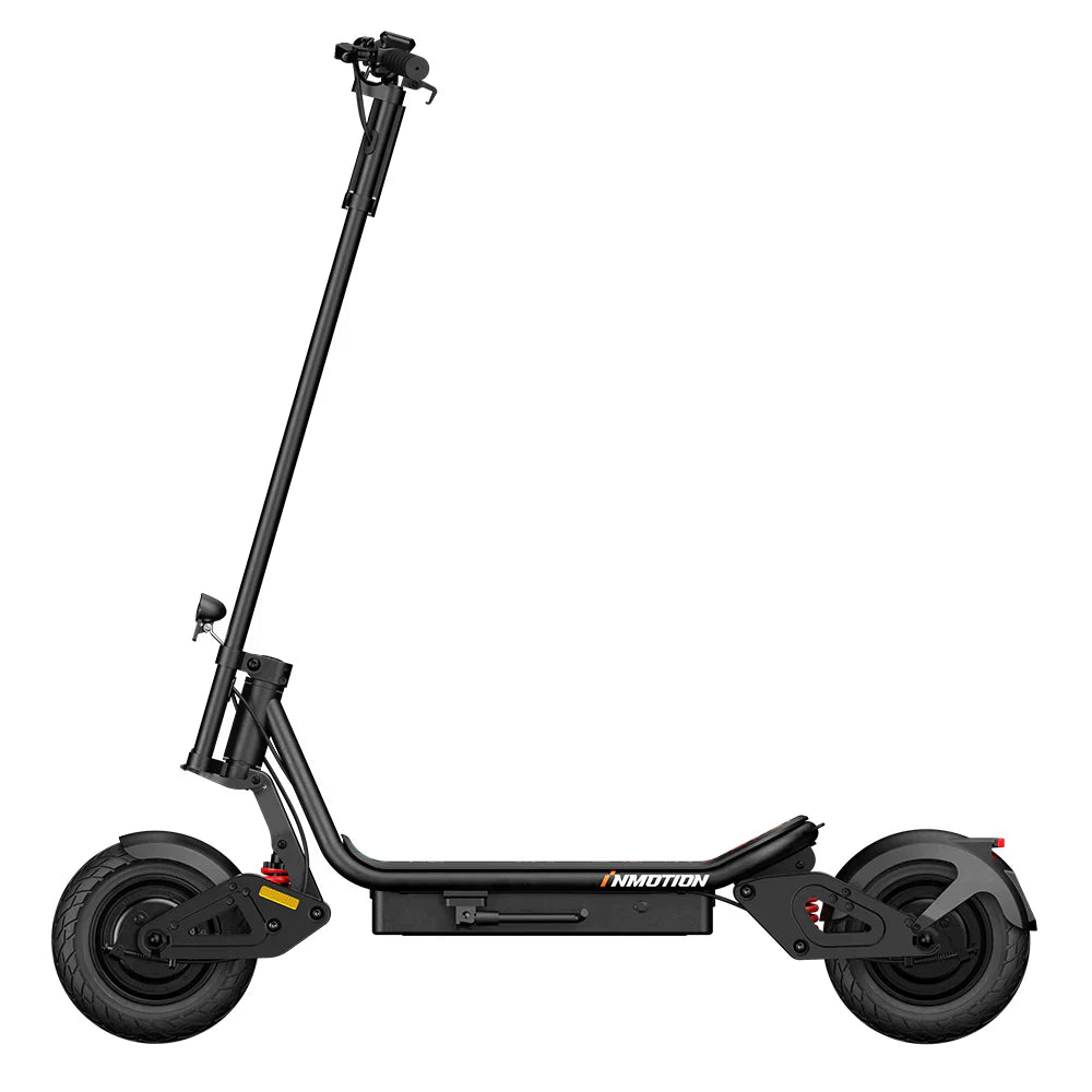 Black electric scooter with 'IMOTION' branding on a white background