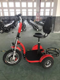 Zappy E trike with Golf caddy