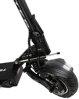 Teverun Fighter 11  front wheel and stem on a white background