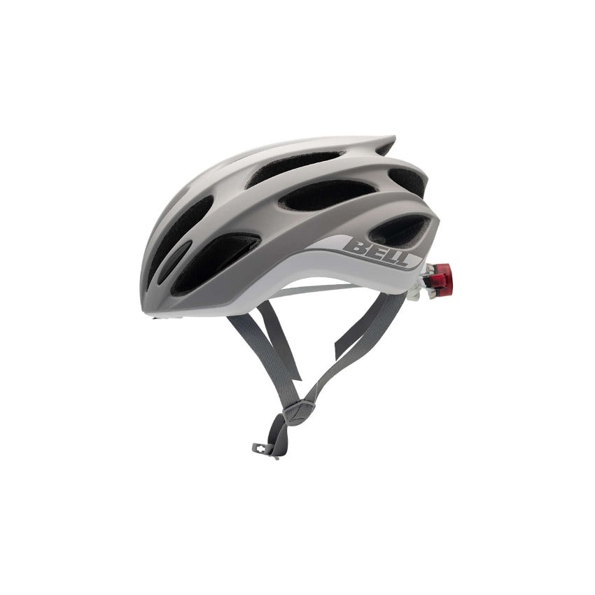 Bell Formula Mountain Bike Helmet with LED and MIPS Impact protection system. Light grey colour.  The safest helmet. Side view