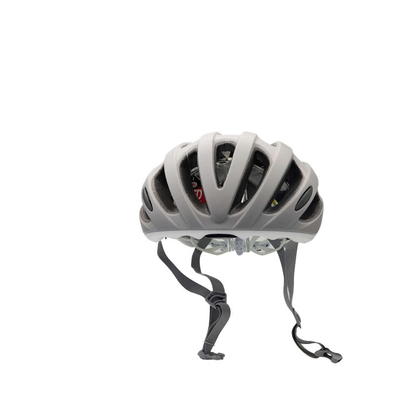 Bell Formula Mountain Bike Helmet with LED and MIPS Impact protection system. Light grey. Front view. The safest helmet