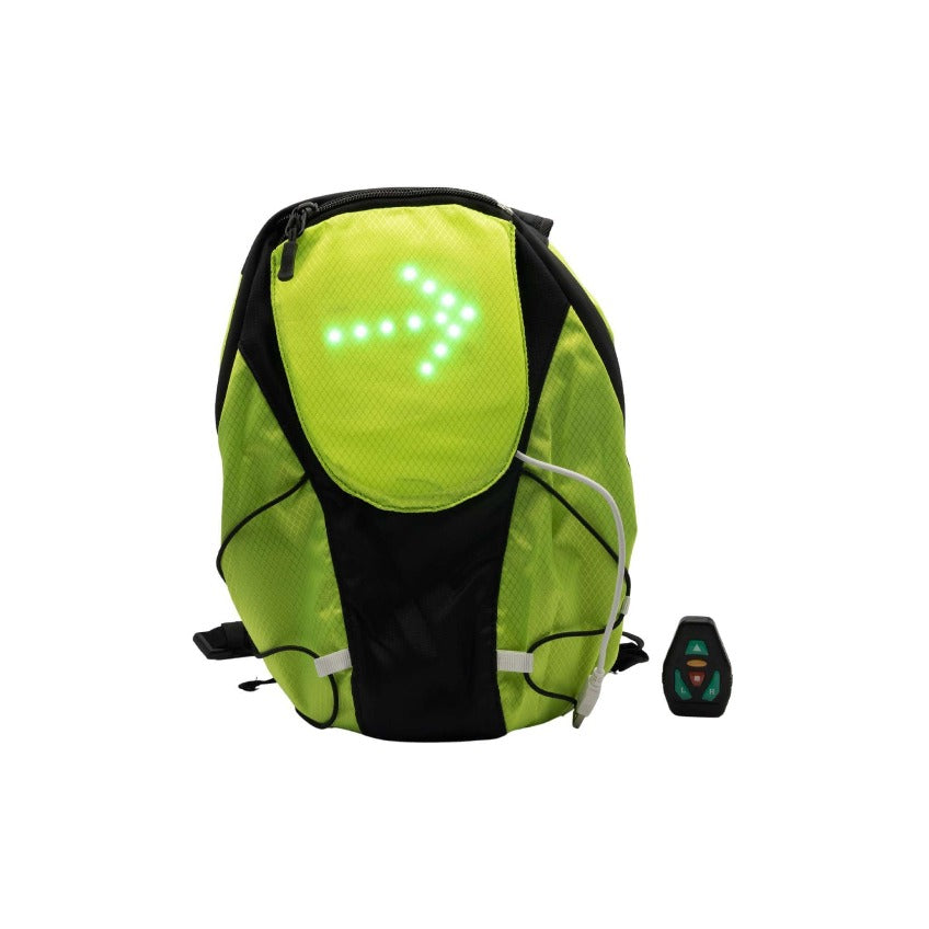 Flourescent green LED Turn signal indicator back price. Lowest price indicator backpack
