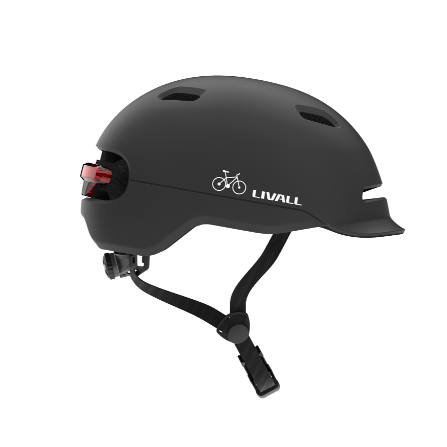 Livall C20 Commuter Helmet - Black. Side view