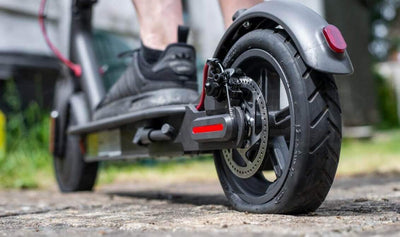 Xiaomi electric scooter with flat tyre