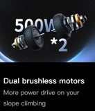 Dual brushless motors. e-trike 2 x 500 watt motors.. More power on your slope uphill graphic
