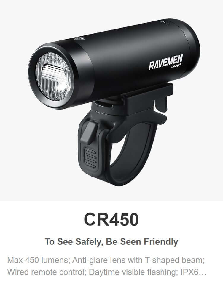 Ravemen CR450 handlebar light